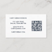 BLUME VASE QR Code Bestellung Vielen Dank Visitenkarte (Rückseite)