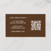 BLUME VASE QR Code Bestellung Vielen Dank Visitenkarte (Rückseite)