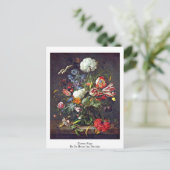 Blume Vase von De Heem Jan Davidsz Postkarte (Stehend Vorderseite)