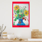 Blume Vase von Lauren Poster (Küche)
