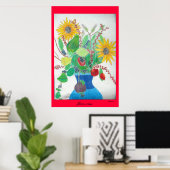 Blume Vase von Lauren Poster (Heimbüro)