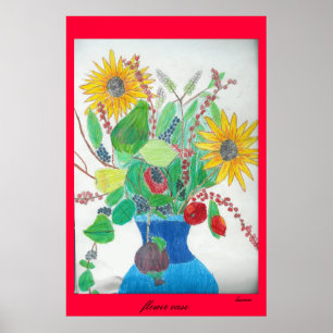 Blume Vase von Lauren Poster