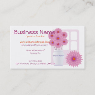 Blume Vase & Window Business Cards Visitenkarte