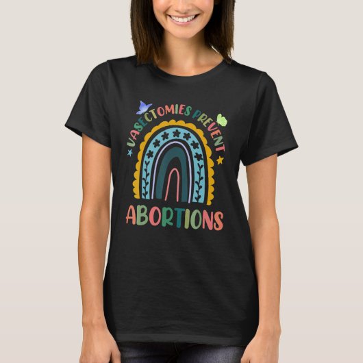 Blume Vasektomien Vorbeugung Abortus Regenbogen Ni T-Shirt (Vorderseite)