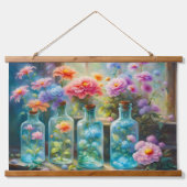 Blume Vasen gefüllt mit atemberaubenden, dynamisch Wandteppich Mit Holzrahmen (Vorne)