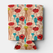 Blume, Vasen und Flaschenmuster Dosenkühler (Rückseite)