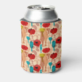 Blume, Vasen und Flaschenmuster Dosenkühler (Kanne Rückseite)