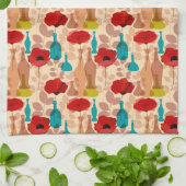 Blume, Vasen und Flaschenmuster Handtuch (Gefaltet)