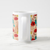 Blume, Vasen und Flaschenmuster Jumbo-Tasse (Rückseite)