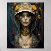 Blume Veil Dark Gothic Fantasy Art Poster (Vorne)