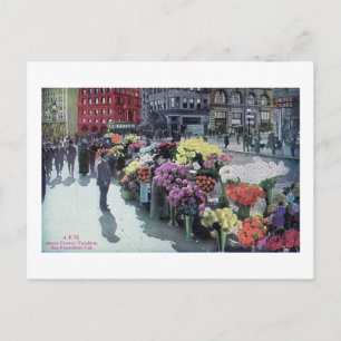 Blume Vendors, San Francisco 1926 Vintag Postkarte