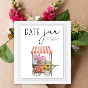 Blume Verabreden Sie Nachtgedanken. Date Jar Bridg Poster