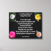 BLUME VERGESSEN LIEBE LEINWANDDRUCK (Vorderseite)