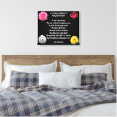BLUME VERGESSEN LIEBE POEM CANVAS DRUCKEN LEINWANDDRUCK (Insitu (Schlafzimmer))