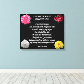 BLUME VERGESSEN LIEBE POEM CANVAS DRUCKEN LEINWANDDRUCK (Insitu (Holzboden))