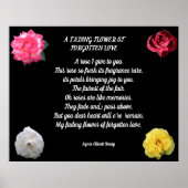 BLUME VERGESSEN LIEBE POEM POSTER (Vorne)