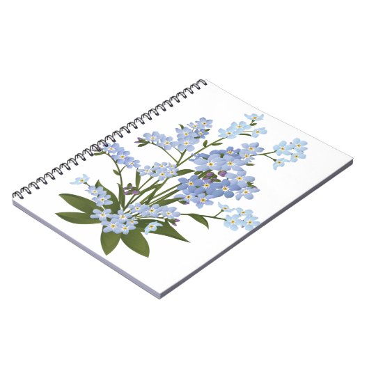 Blume, vergiss mich nicht notizblock (Linke Seite)