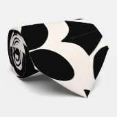 Blume Verlasse Schwarz Modernes Muster Krawatte (Gerollt)