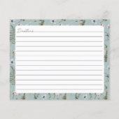 Blume Verlasst Blumenmuster-Rezept-Karte (Rückseite)