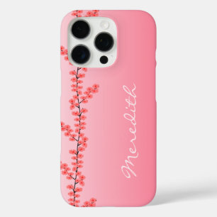 Blume Verzweigen benutzerdefinierte Monogramm-Hüll iPhone 16 Pro Hülle