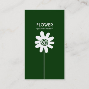 Blume VI für langes Stechen - dunkelgrün Visitenkarte