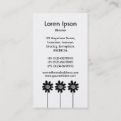 Blume VI für langes Stechen - Wechselseile Visitenkarte (Rückseite)