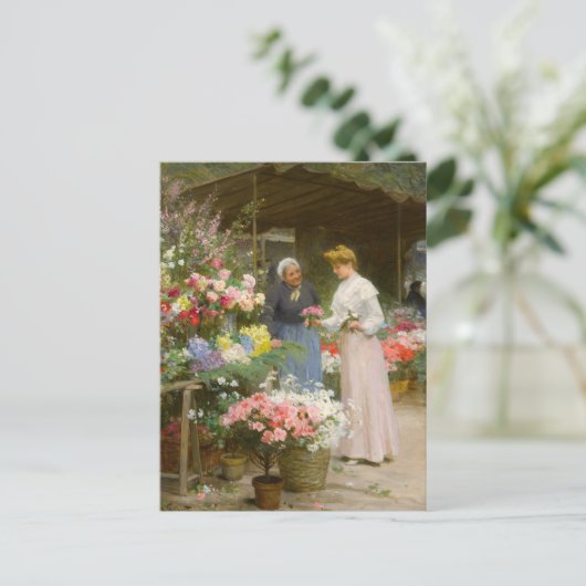 Blume | Victor Gabriel Gilbert Postkarte (Stehend Vorderseite)