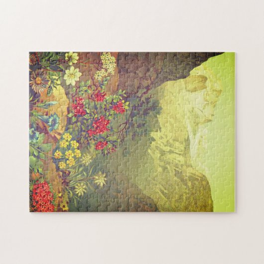 Blume Vintag aussehen, Puzzle Berge (Horizontal)