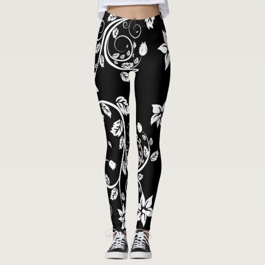 Blume Vintag Girly Niedlich Leggings (Vorderseite)