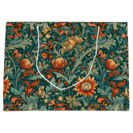 Blume, Vintag, Jugendstil, William Morris-Stil, Große Geschenktüte