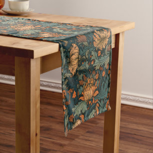 Blume, Vintag, Jugendstil, William Morris-Stil, Kurzer Tischläufer