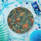Blume, Vintag, Jugendstil, William Morris-Stil, Pappteller (Party)