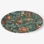 Blume, Vintag, Jugendstil, William Morris-Stil, Pappteller (Schrägansicht)