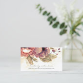 Blume Vintag Maroon Visitenkarte (Stehend Vorderseite)