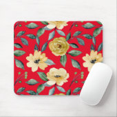 Blume Vintag Wasserfarbe Niedlich Mousepad (Mit Mouse)