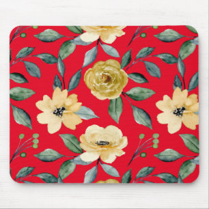 Blume Vintag Wasserfarbe Niedlich Mousepad