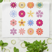 Blume, Vintage Blume, Blumengarten Geschirrtuch (Gefaltet)