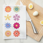 Blume, Vintage Blume, Blumengarten Geschirrtuch (Viertel Falte)