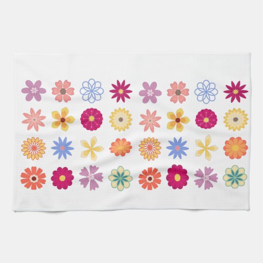 Blume, Vintage Blume, Blumengarten Geschirrtuch (Horizontal)