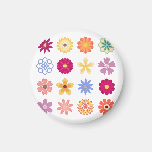 Blume, Vintage Blume, Blumengarten, Magnet (Vorne)