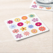 Blume, Vintage Blume, Blumengarten Rechteckiger Pappuntersetzer (angewinkelt)