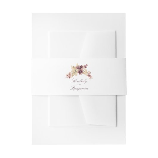 Blume Vintage Hochzeit Einladungsbanderole (Vorderseite Beispiel)