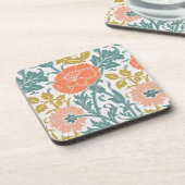 Blume, Vintage Kunst Getränkeuntersetzer (Linke Seite)