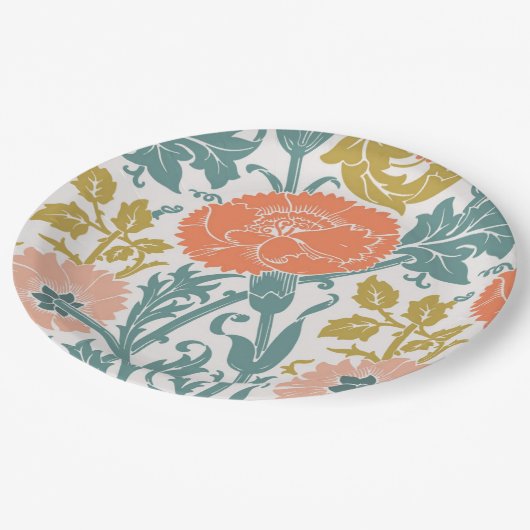 Blume, Vintage Kunst Pappteller (Schrägansicht)