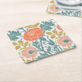 Blume, Vintage Kunst Rechteckiger Pappuntersetzer (angewinkelt)