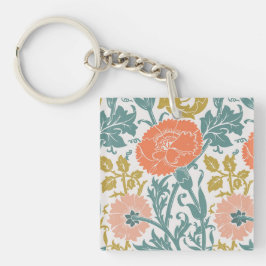 Blume, Vintage Kunst Schlüsselanhänger