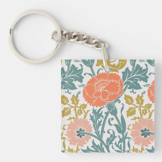 Blume, Vintage Kunst Schlüsselanhänger (Vorderseite)