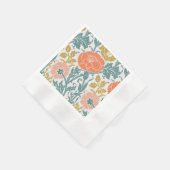 Blume, Vintage Kunst Serviette (Ecke)