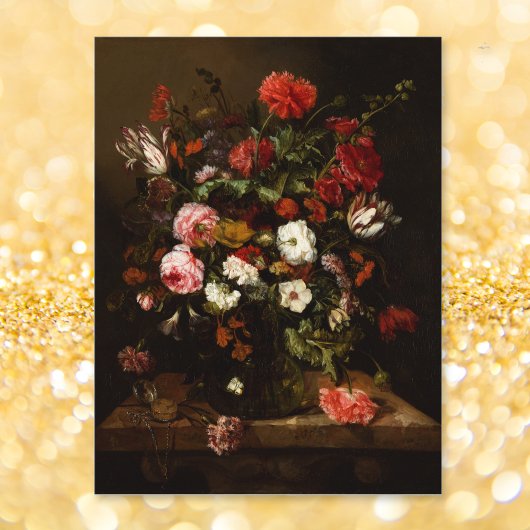 Blume Vintage Ölgemälde der bildenden Künste Perso Postkarte