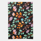 Blume Vintage Wasserfarbe Trendy Geschirrtuch (Vertikal)